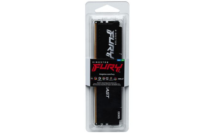 Kingston FURY Beast DDR5 - Mémoire RAM 16 Go (1 x 16 Go) 5600 MHz CL40 DIMM - Pour gaming, avec technologie ECC sur puce, Intel XMP 3.0 et AMD EXPO