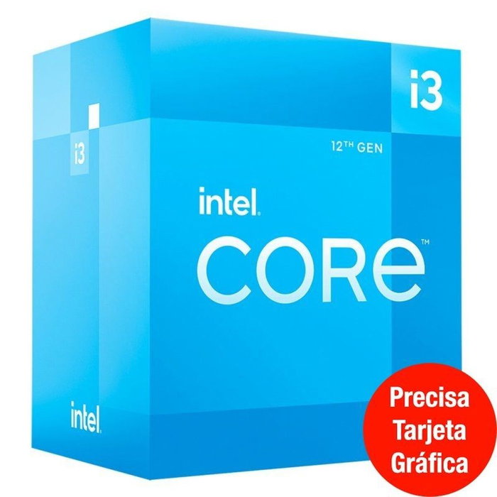 Intel Core i3-12100F - Processeur 12ème Génération, 4 Cœurs, 4.30 GHz Turbo, 12 Mo Cache, LGA1700, Sans graphique intégré