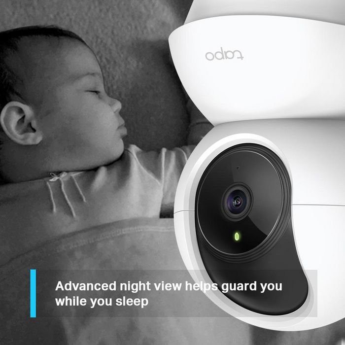 TP-Link Caméra de Surveillance Intérieure Connectée C200 3MP avec Rotation à 360°, Vision Nocturne, Détection de Mouvement et Compatible Alexa