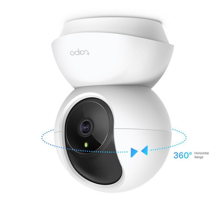 TP-Link Caméra de Surveillance Intérieure Connectée C200 3MP avec Rotation à 360°, Vision Nocturne, Détection de Mouvement et Compatible Alexa