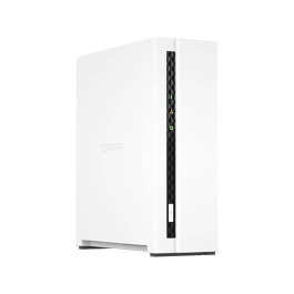 QNAP TS-133 Serveur NAS 1 baie 2.5/3.5 pouces SATA III Processeur ARM Cortex-A55 4 cœurs 1.8 GHz 2 Go RAM Ethernet Gigabit Blanc