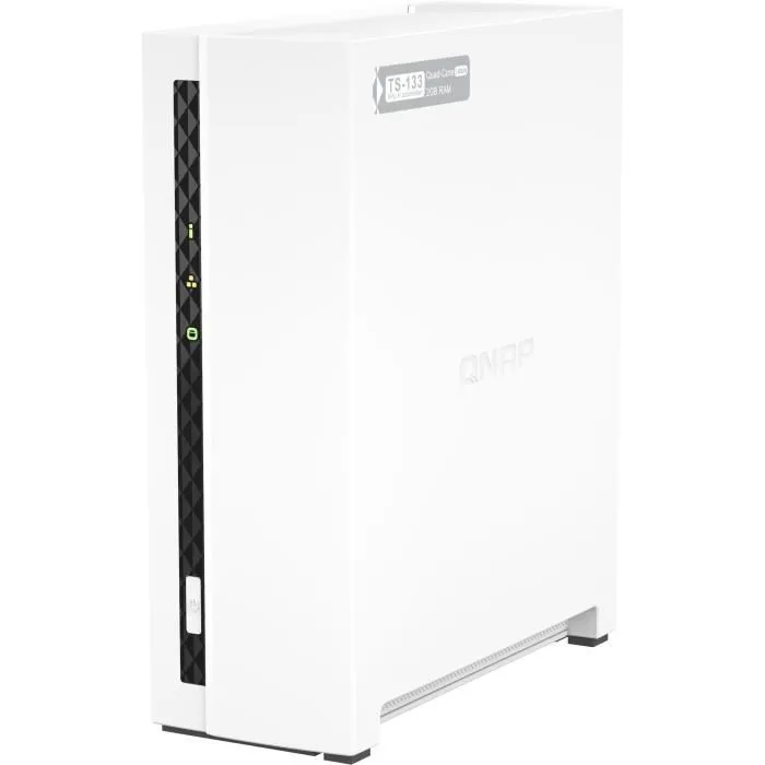 QNAP TS-133 - Serveur NAS personnel 1 baie avec 2 Go de RAM, stockage réseau pour la maison, accès à distance sécurisé et protection snapshot