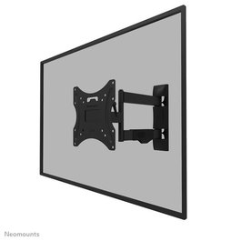 Neomounts WL40-550BL12 Support Mural TV Orientable pour Écran 32 à 55 Pouces, Compatible VESA 100x100 à 200x200 mm, Inclinaison et Pivot, Gestion des Câbles, Noir