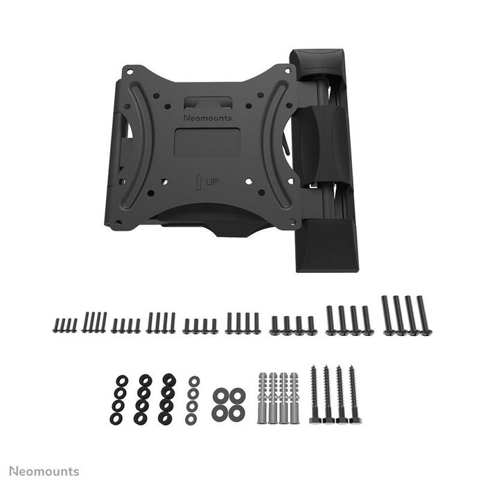 Neomounts WL40-550BL12 Support Mural TV Orientable pour Écran 32 à 55 Pouces, Compatible VESA 100x100 à 200x200 mm, Inclinaison et Pivot, Gestion des Câbles, Noir