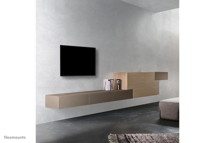 Neomounts WL30S-850BL12 Support mural fixe pour télévision/écran plat 24 à 65 pouces, VESA 200x200, charge 40 kg, système magnétique pull & release - Noir