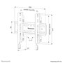 Neomounts WL30S-850BL12 Support mural fixe pour télévision/écran plat 24 à 65 pouces, VESA 200x200, charge 40 kg, système magnétique pull & release - Noir