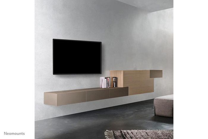 Neomounts WL30S-850BL16 Support mural fixe pour écran plat TV 42 à 86 pouces, VESA 100x100 à 600x400 mm, capacité 60 kg, réglage hauteur, noir