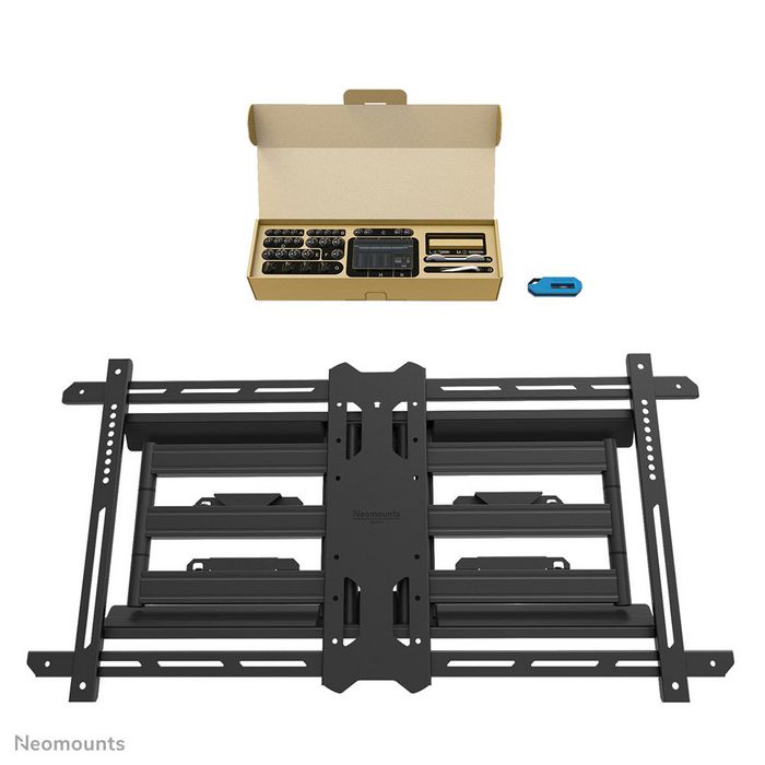 Neomounts WL40S-850BL18 Support mural orientable pour écran télévision 43-86 pouces (109-218 cm), 60 kg max, VESA 200x100 à 800x400 mm, inclinaison et pivotement, noir