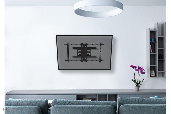 Neomounts WL40S-850BL18 Support mural orientable pour écran télévision 43-86 pouces (109-218 cm), 60 kg max, VESA 200x100 à 800x400 mm, inclinaison et pivotement, noir