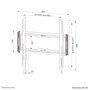 Neomounts WL30-550BL14 Support mural fixe ultra-plat pour télévisions et écrans plats de 32 à 75 pouces (max 50 kg, VESA 100x100 à 400x400) - Noir