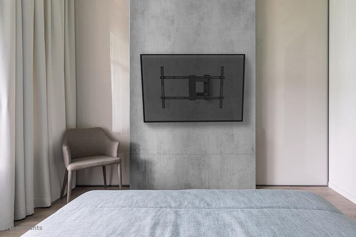 Neomounts Support Mural Orientable LEVEL-550 pour Téléviseurs 40 à 65 pouces - Noir, Inclinaison, Pivot, Gestion Câbles, VESA 200x100 à 600x400 mm, Charge 40 kg
