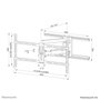 Neomounts WL40-550BL18 Support Mural Orientable pour Écrans 43-75" - Charge Max 45 kg, VESA 200x100 à 800x400 mm, Noir