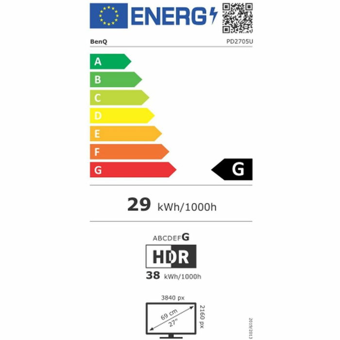 Écran BenQ PD2705U 27" LED IPS HDR10 Flicker free 60 Hz 27" Écran BenQ PD2705U 27" LED IPS HDR10 Flicker free 60 Hz 27"