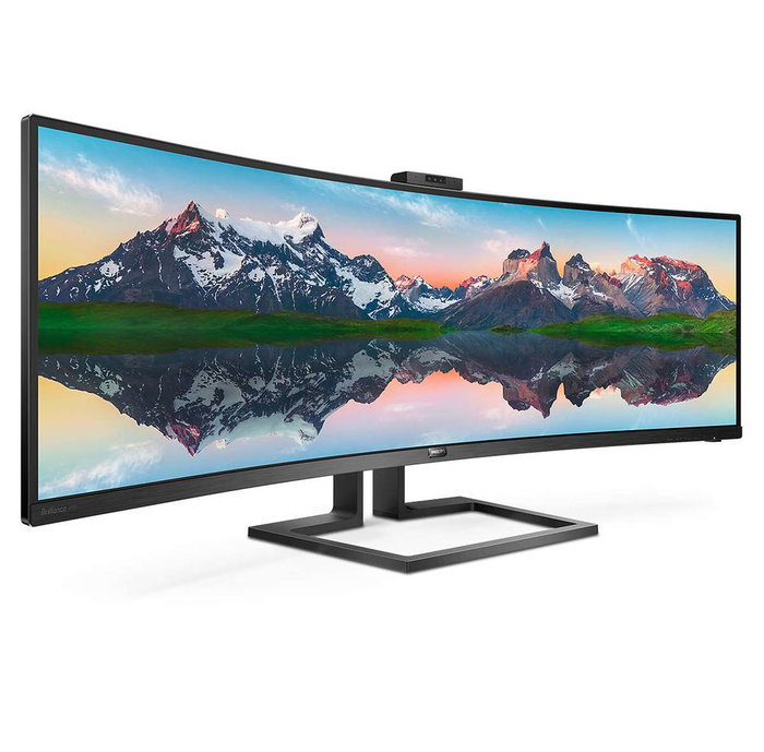 Philips 499P9H Moniteur incurvé 49 pouces 5K UltraWide Dual Quad HD 5120x1440 32:9 VA HDR400 USB-C 90W KVM Webcam FHD