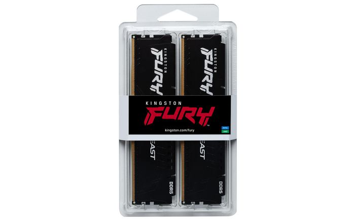 Kingston FURY Beast - Kit Mémoire DDR5 64 Go (2 x 32 Go) 5600 MHz CL40 - Intel XMP 3.0 & AMD EXPO