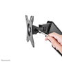 Neomounts WL70-440BL11 Support Mural TV Orientable pour Écran 17 à 32 Pouces Noir - Inclinaison, Rotation, Pivot, VESA 100x100, 9 kg, Gestion Câbles
