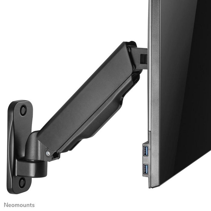Neomounts WL70-440BL11 Support Mural TV Orientable pour Écran 17 à 32 Pouces Noir - Inclinaison, Rotation, Pivot, VESA 100x100, 9 kg, Gestion Câbles