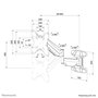Neomounts WL70-550BL12 Support Mural TV Orientable et Réglable en Hauteur pour Écran 23 à 42 Pouces (VESA 75x75-200x200 mm, Charge 30 kg), Noir