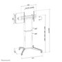 Neomounts FL50-540BL1 Support mobile au sol pour écran plat TV 37 à 70 pouces - Capacité 50 kg - Noir - Avec roues et freins
