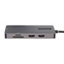 Startechcom 120B-USBC-MULTIPORT Hub USB-C Multiport avec 2x HDMI 4K, USB-A, RJ45, Lecteur SD, Power Delivery 100W
