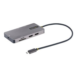 Startechcom 120B-USBC-MULTIPORT Hub USB-C Multiport avec 2x HDMI 4K, USB-A, RJ45, Lecteur SD, Power Delivery 100W