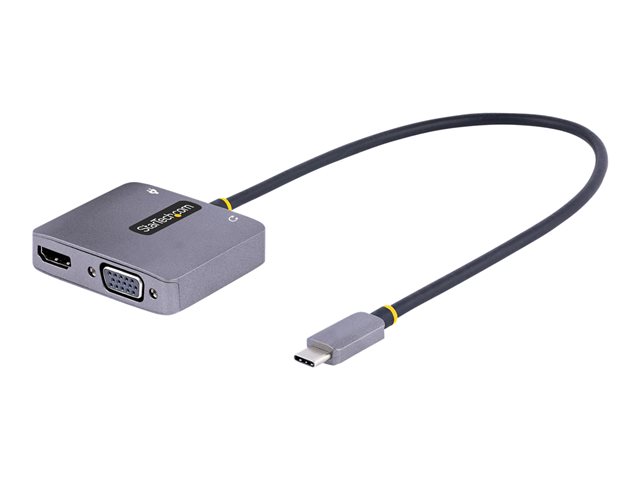 Startech Docking Station USB-C vers HDMI/VGA avec Power Delivery 100 W, 4K 60 Hz, HDR, Noir