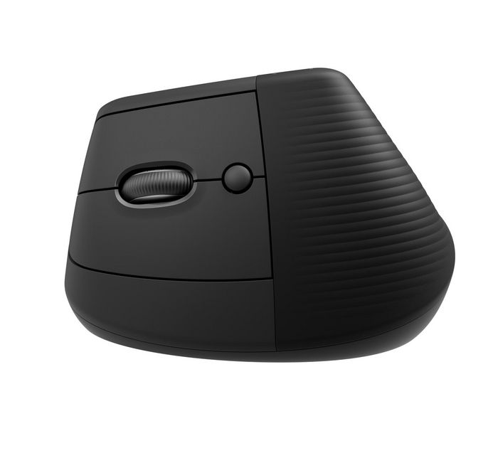 Logitech Lift - Souris ergonomique verticale sans fil pour gaucher, Bluetooth/USB Logi Bolt, silencieuse, 4 boutons, compatible Windows/macOS/iPadOS