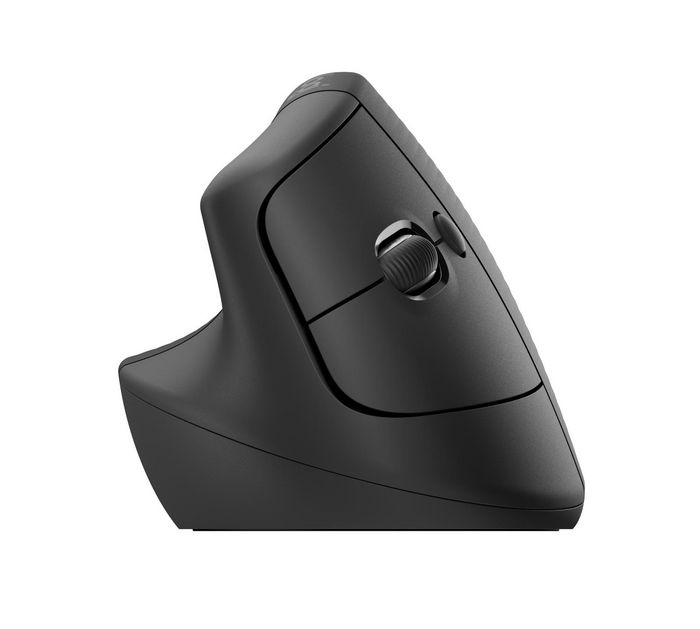 Logitech Lift - Souris ergonomique verticale sans fil pour gaucher, Bluetooth/USB Logi Bolt, silencieuse, 4 boutons, compatible Windows/macOS/iPadOS