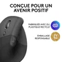 Logitech Lift - Souris verticale ergonomique sans fil graphite pour gaucher - Pour petites et moyennes mains