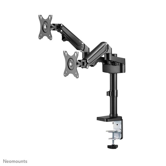 Neomounts DS70-750BL2 Support de Bureau Double pour Écrans de 17 à 27 Pouces, Noir, Mouv. Complet, VESA 75/100, Charge 7 kg par Écran