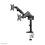 Neomounts DS70-750BL2 Support de Bureau Double pour Écrans de 17 à 27 Pouces, Noir, Mouv. Complet, VESA 75/100, Charge 7 kg par Écran