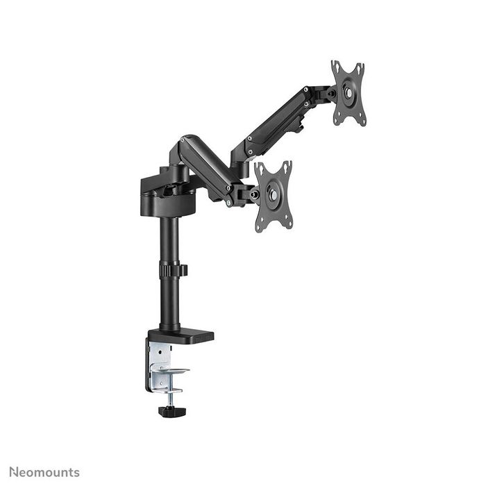 Neomounts DS70-750BL2 Support de Bureau Double pour Écrans de 17 à 27 Pouces, Noir, Mouv. Complet, VESA 75/100, Charge 7 kg par Écran