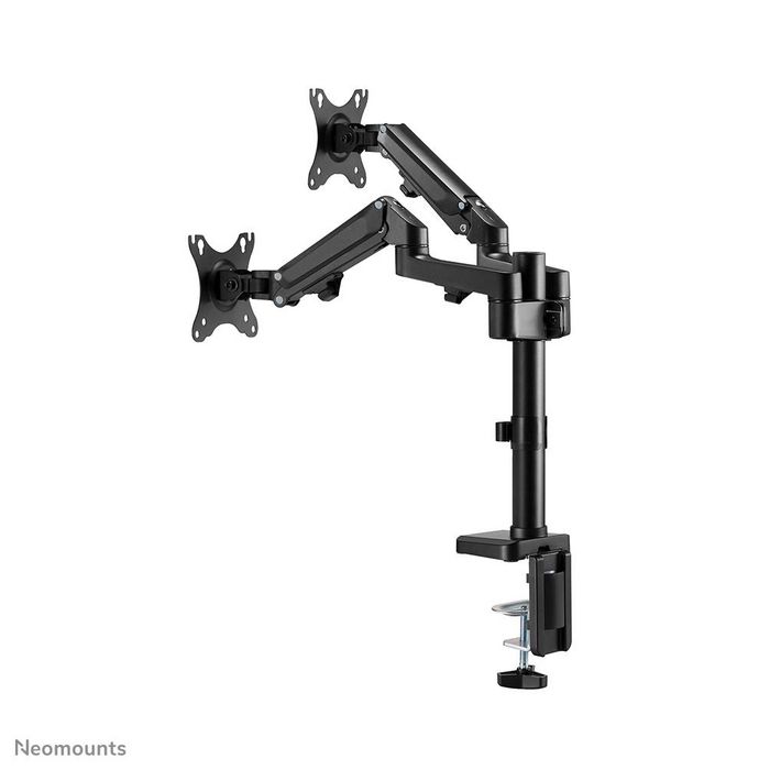 Neomounts DS70-750BL2 Support de Bureau Double pour Écrans de 17 à 27 Pouces, Noir, Mouv. Complet, VESA 75/100, Charge 7 kg par Écran