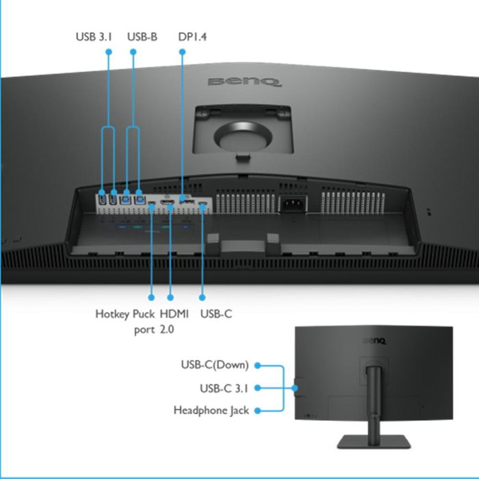 Benq PD3205U Moniteur 32 pouces 4K UHD IPS HDR10 HDMI DisplayPort USB-C Noir Benq PD3205U Moniteur 32 pouces 4K UHD IPS HDR10 HDMI DisplayPort USB-C Noir