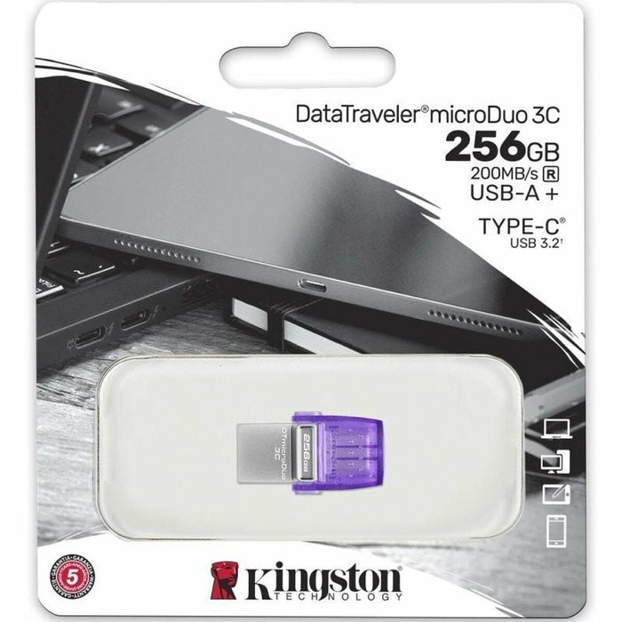Kingston DataTraveler MicroDuo 3C 256 GB Violet Kingston DataTraveler MicroDuo 3C 256 GB Violet