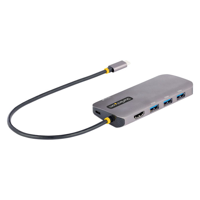 Hub USB Startech 127B-USBC-MULTIPORT Gris Hub USB Startech 127B-USBC-MULTIPORT Gris