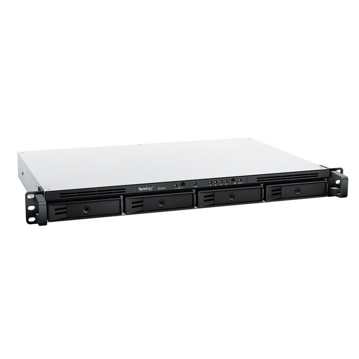 Synology RackStation RS422+ NAS, Châssis 1U 4 Baies SATA 2.5/3.5", Processeur AMD Ryzen R1600 2.6 GHz, 2 Go DDR4 ECC, 2x 1GbE, USB 3.2, RAID