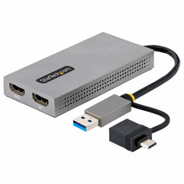 StarTech.com Adaptateur USB 3.0 vers Double HDMI 4K USB-C & USB-A pour 2 Moniteurs Vidéo