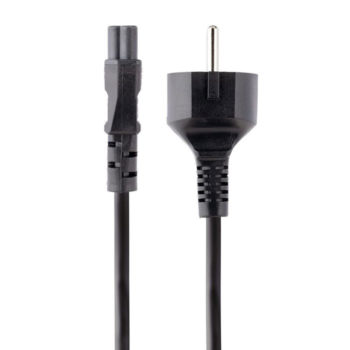 StarTech.com 753E-3M-POWER-LEAD Câble d'Alimentation Schuko EU vers C5 Mickey Mouse 3 m Noir pour Ordinateur Portable