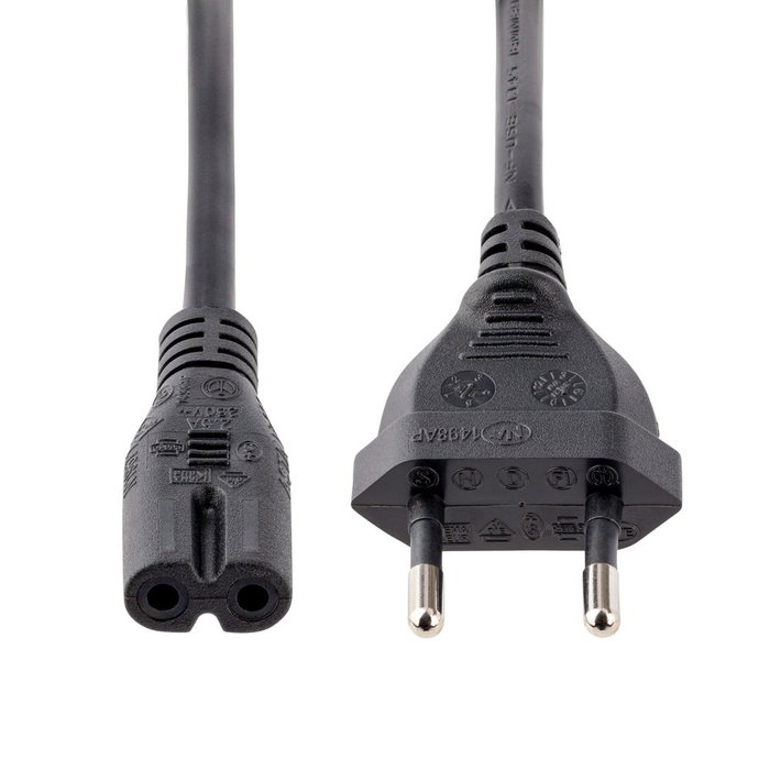 StarTech.com 752E-2M-POWER-LEAD Câble d'alimentation CEE7/16 vers C7 2 mètres pour ordinateur portable/imprimante