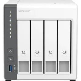 Qnap TS-433 - Serveur NAS 4 baies avec 4 Go RAM, port réseau 2,5GbE, processeur NPU pour reconnaissance d'images IA, centre multimédia et protection avancée