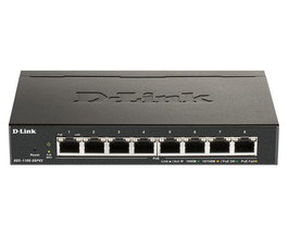 D-Link DGS-1100 Switch Géré Intelligent Gigabit 8 Ports PoE - Commutateur Réseau avec Alimentation par Ethernet et Gestion Web Simple