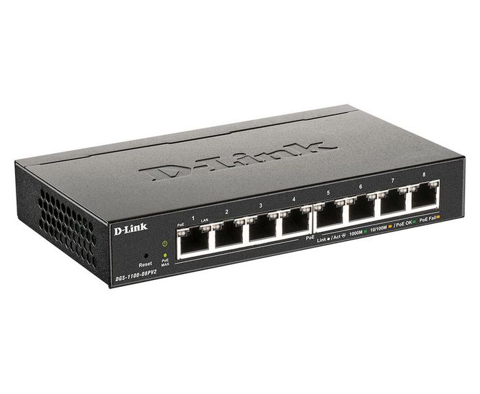 D-Link DGS-1100 Switch Géré Intelligent Gigabit 8 Ports PoE - Commutateur Réseau avec Alimentation par Ethernet et Gestion Web Simple D-Link DGS-1100 Switch Géré Intelligent Gigabit 8 Ports PoE - Commutateur Réseau avec Alimentation par Ethernet et Gestion Web Simple