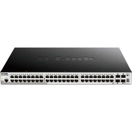 D-Link DGS-1510-52XMPE Switch Géré L3 48 Ports Gigabit 4 SFP+ PoE