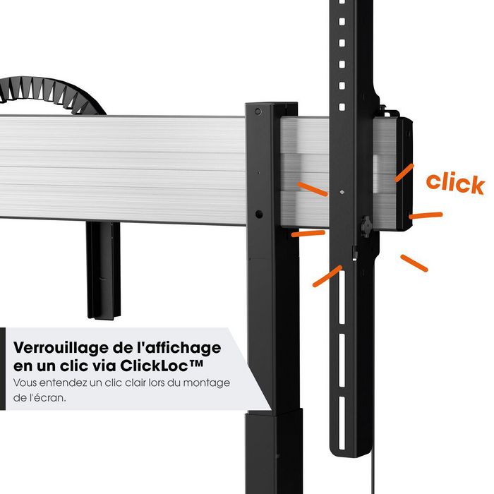 Vogel's RISE 5205 Chariot élévateur d'écran motorisé, réglable jusqu'à 980 mm, avec système de gestion de câbles et QuickRise, certifié TÜV/CE/UL/GS