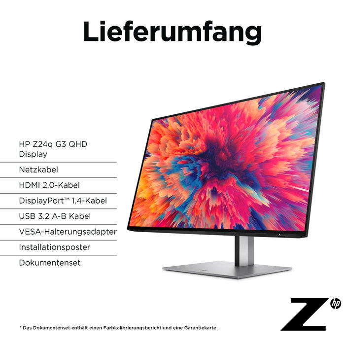 HP Z24q G3 QHD Argent 23,8 pouces