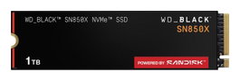 Western Digital WD_BLACK SN850X SSD NVMe PCIe Gen4 1 To - Disque SSD interne pour gaming, vitesses jusqu'à 7300 Mo/s