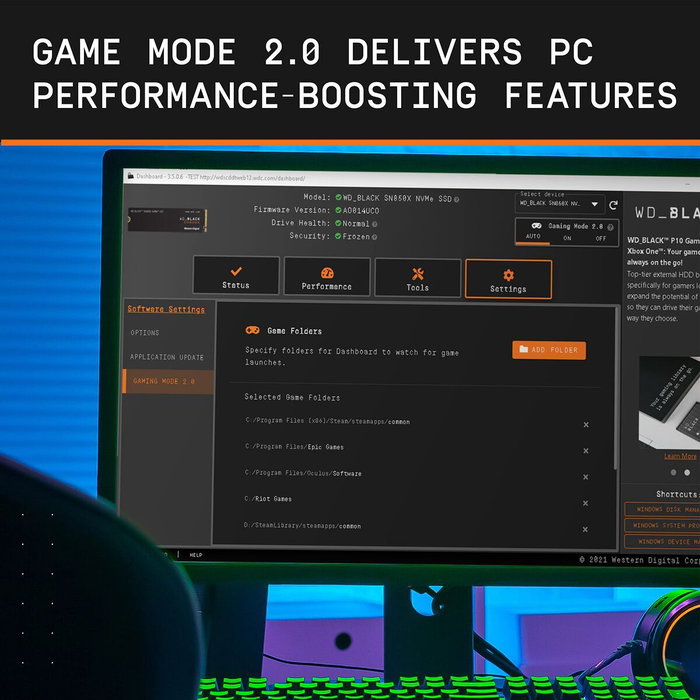 Disque dur Western Digital SN850X 1 TB SSD Disque dur Western Digital SN850X 1 TB SSD