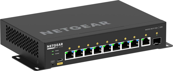 NETGEAR GSM4210PD-100EUS Switch 10 ports, 8x PoE+ 110W, 1x1G, 1xSFP