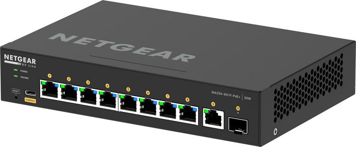 Netgear GSM4210PD Switch 8 ports Gigabit PoE+ 110W pour Audio-Vidéo sur IP, montage versatile, configuration simplifiée